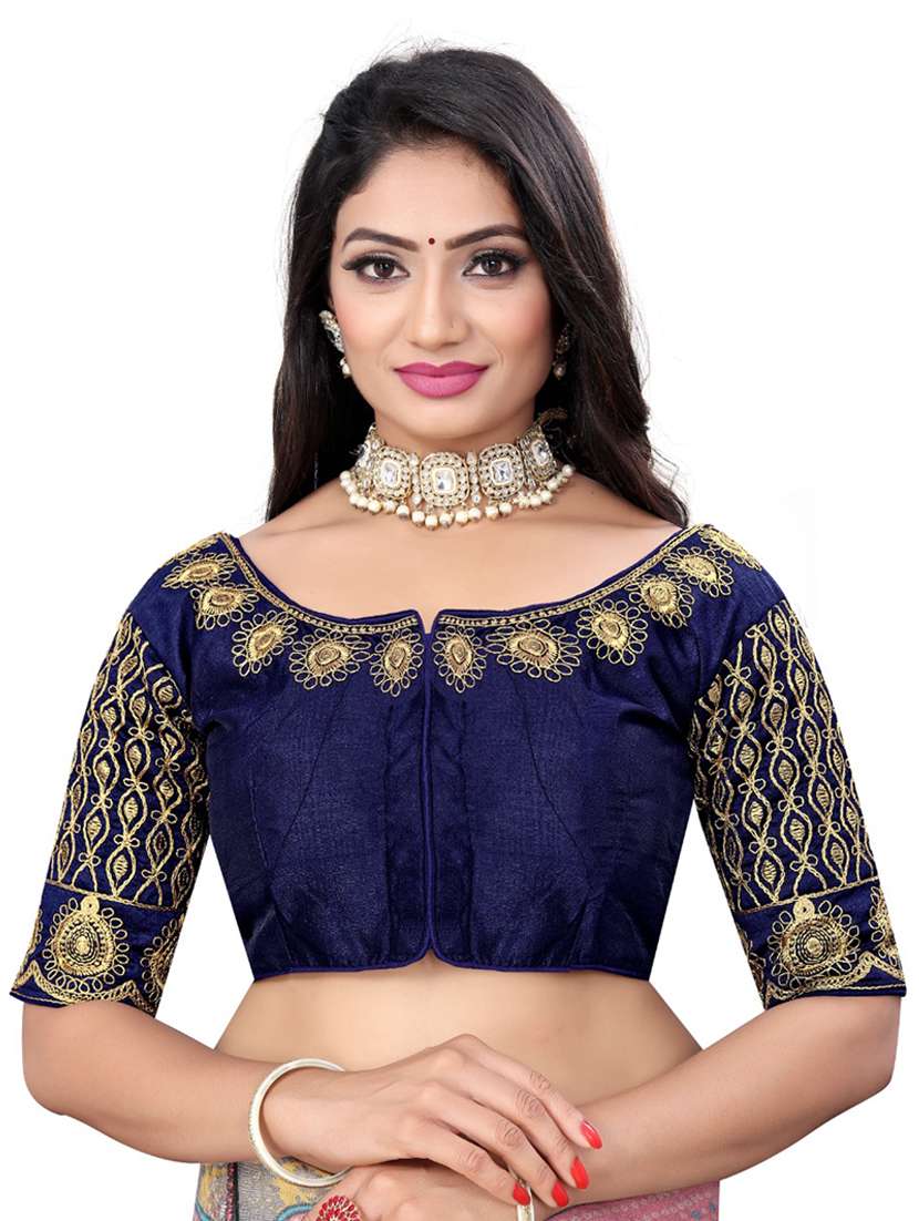 women embroidered elbow length blouse 