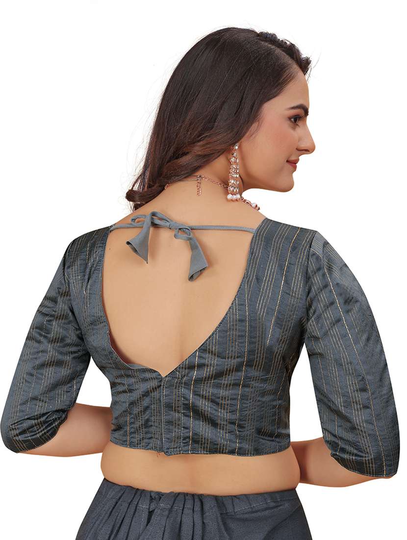 women striped three quarter v neck blouse  - 21534684 -  Standard Image - 2