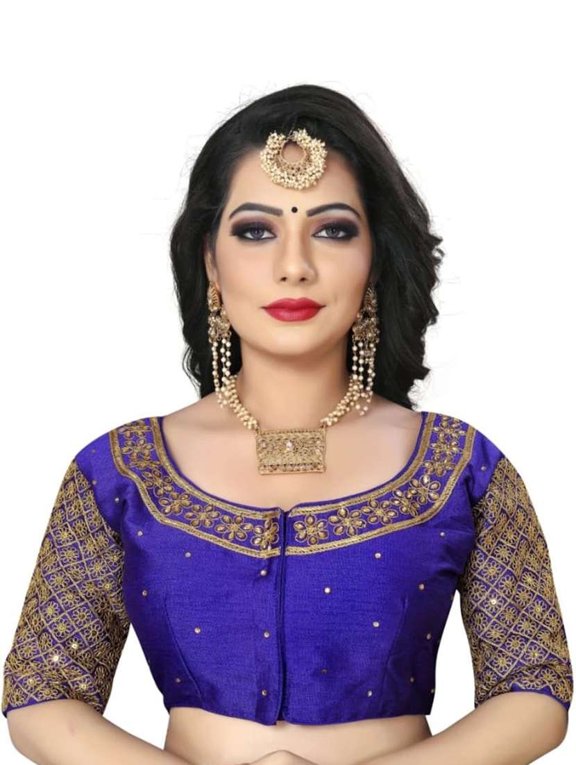 women embroidered elbow length blouse 