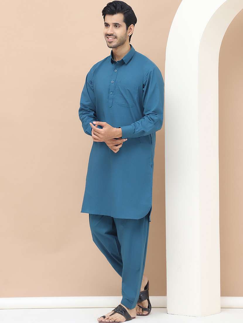 men solids pathani ethnic wear set - 21534829 -  Standard Image - 2