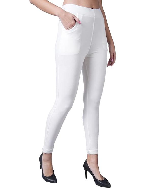 women solid ankle length jeggings - 21535526 - Standard Image - 2