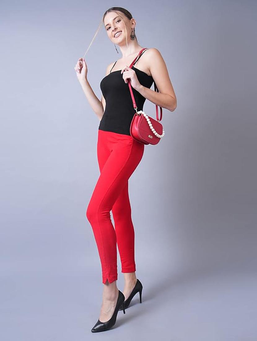 women solid ankle length jegging - 21535528 - Standard Image - 2