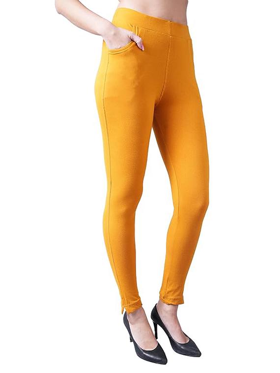 women solid ankle length leggings - 21535534 - Standard Image - 2