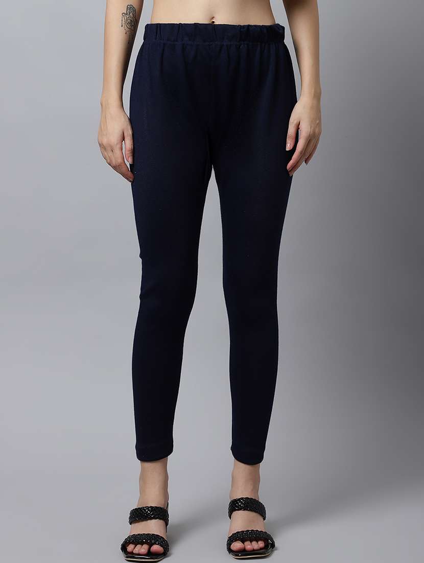 women solid ankle length leggings - 21535554 -  Standard Image - 2