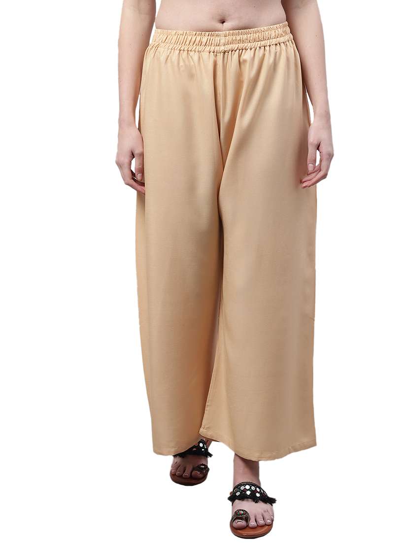 women solid relaxed fit palazzo - 21535588 - Zoom Image - 0