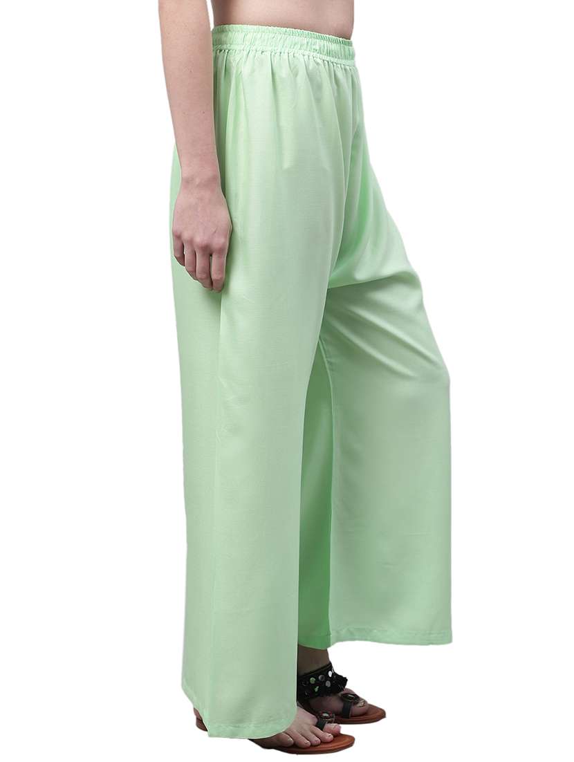 women solid relaxed fit palazzo - 21535589 -  Standard Image - 2