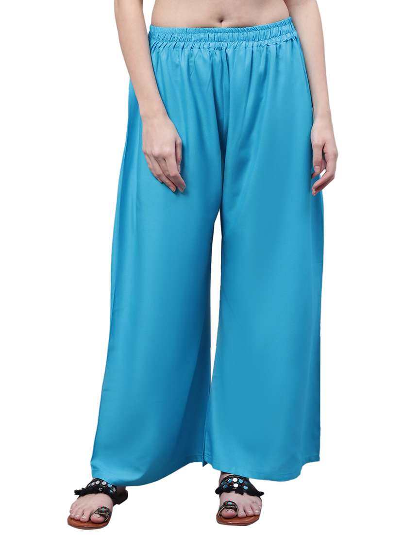 women solid relaxed fit palazzo - 21535608 - Zoom Image - 0