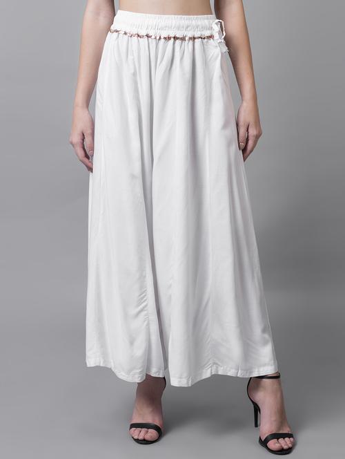 women solid flared palazzo - 21535655 - Standard Image - 0
