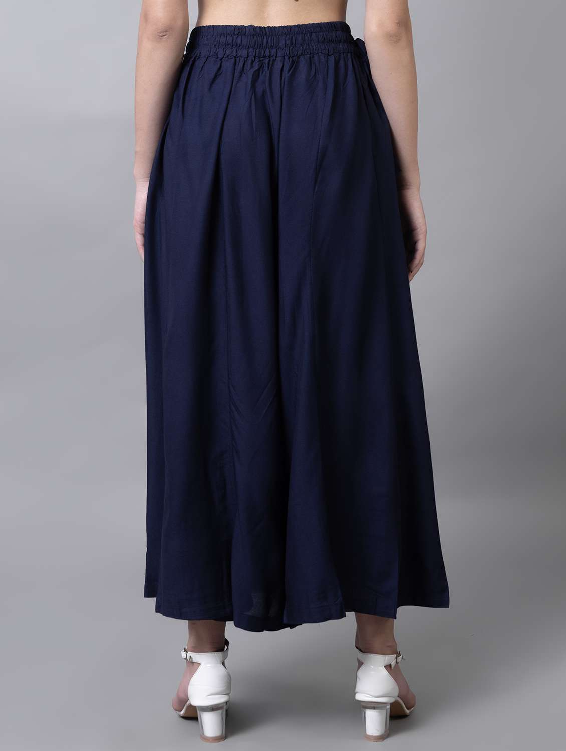 Women Solid Flared Palazzo