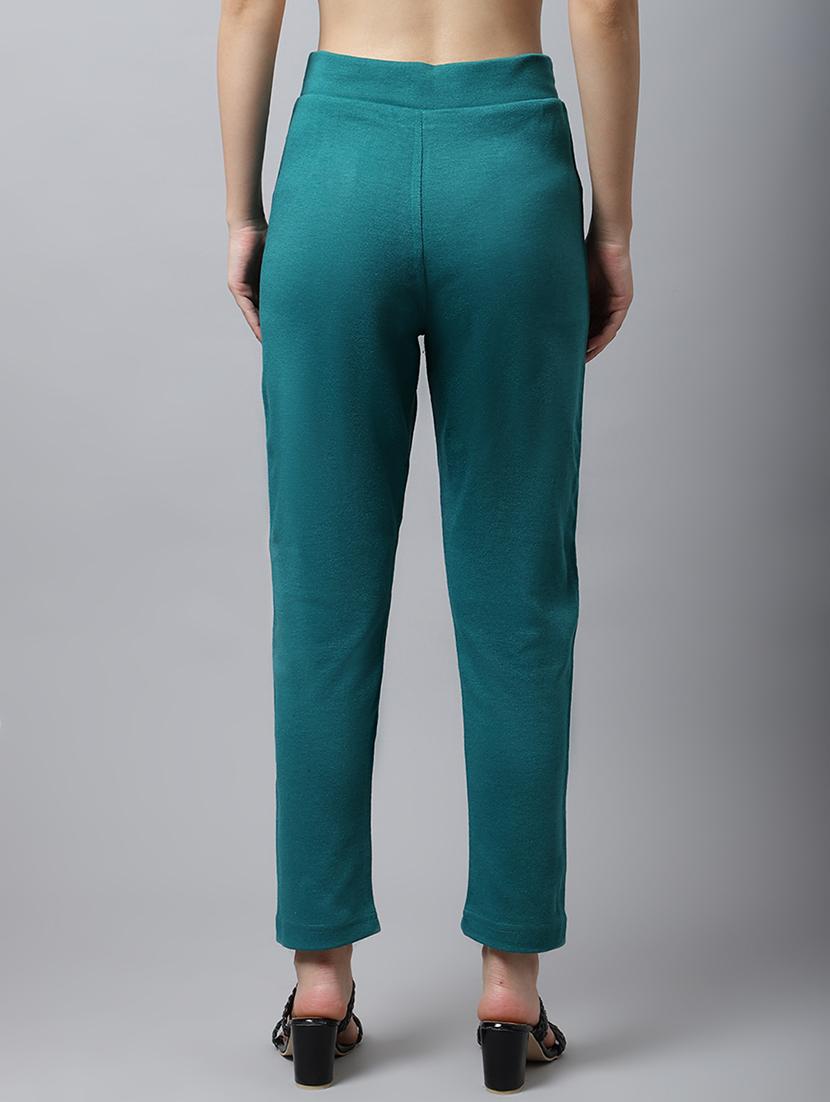 turquoise wool trousers - 21535670 - Standard Image - 2