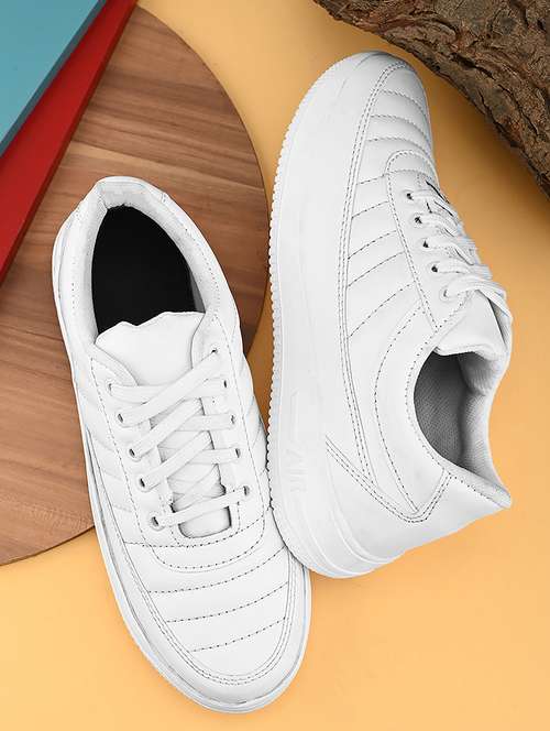 men white lace up sneakers - 21535701 -  Standard Image - 0