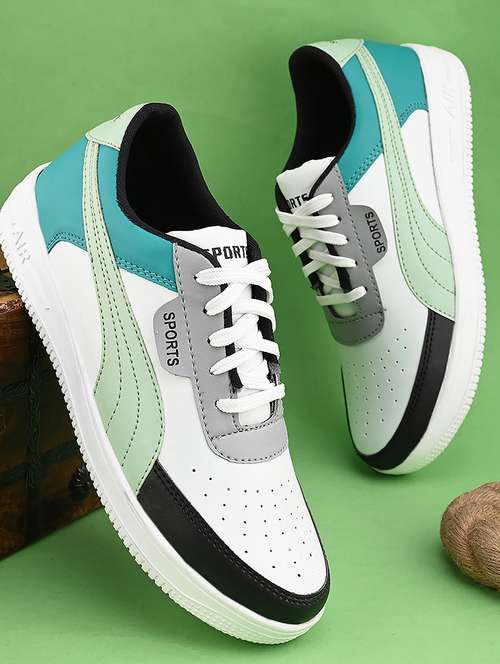 men white lace up sneakers - 21535703 -  Standard Image - 0