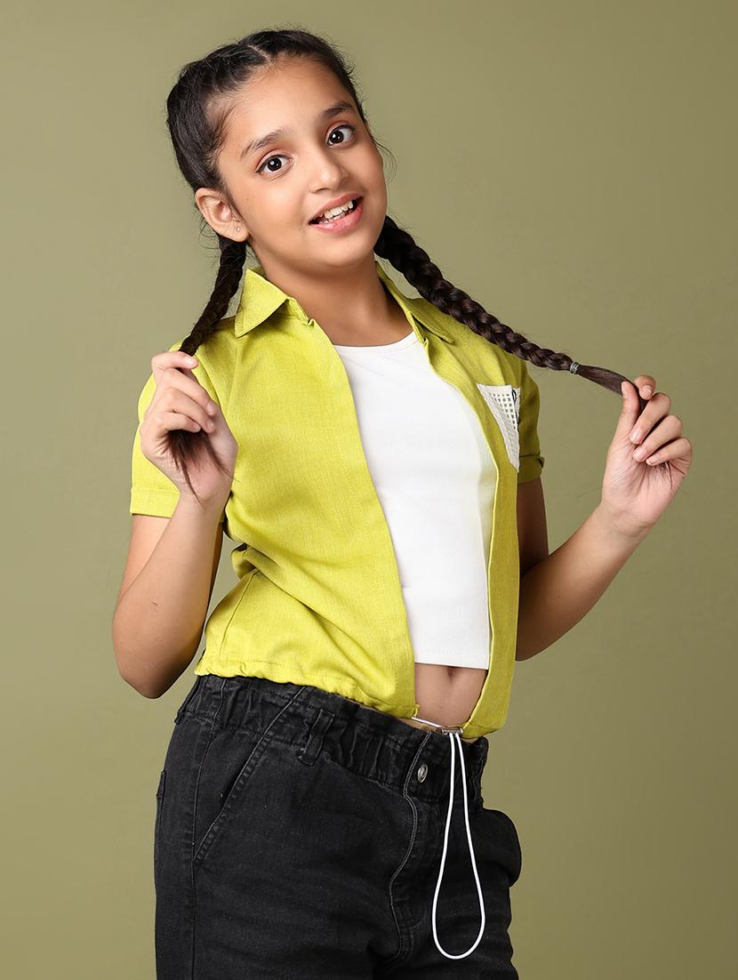 girls solid short sleeves top - 21535832 - Standard Image - 2