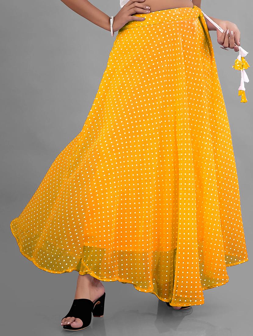 women high-rise polka dot printed flared skirt - 21536054 -  Zoom Image - 0