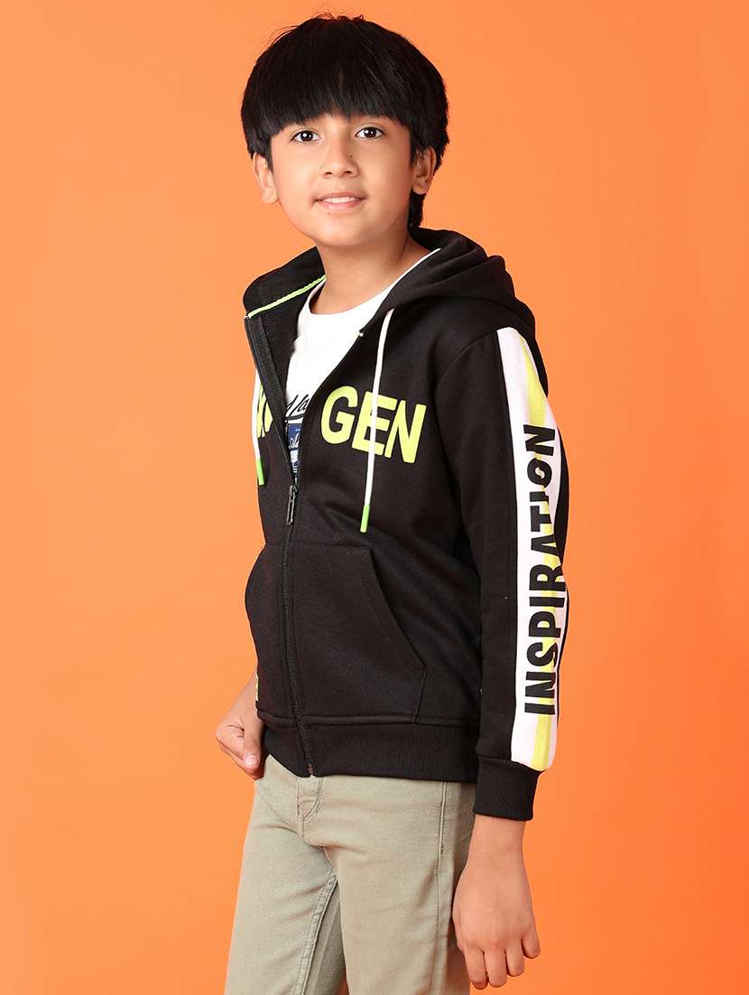boys typographic long sleeve hooded sweatshirt - 21536298 -  Standard Image - 2