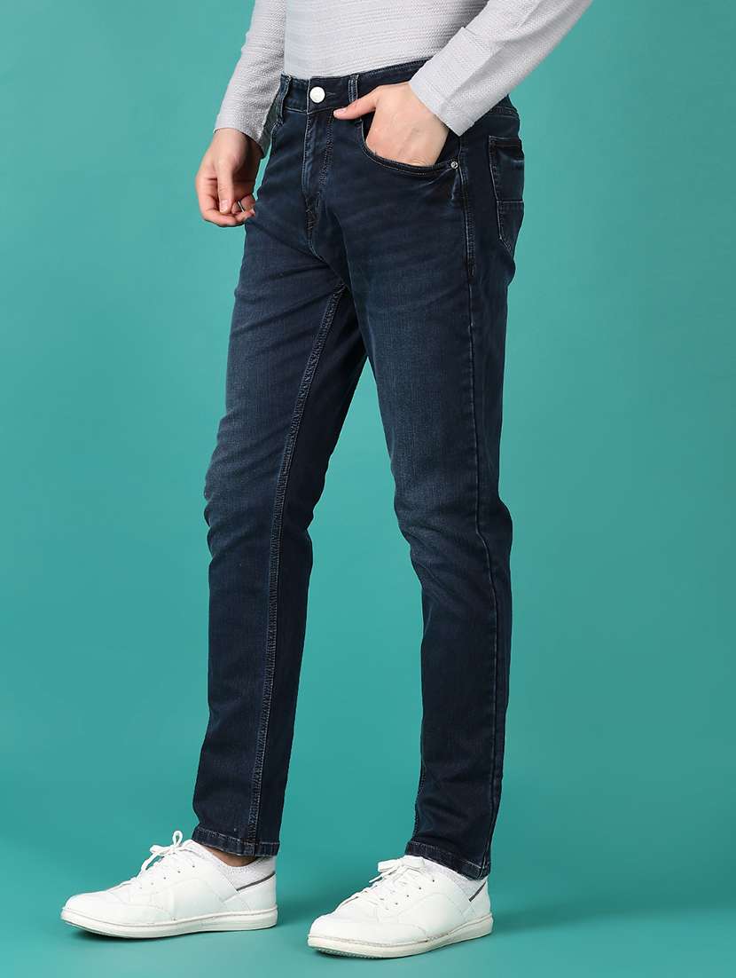 men washed mid rise denim jeans - 21536397 - Standard Image - 2