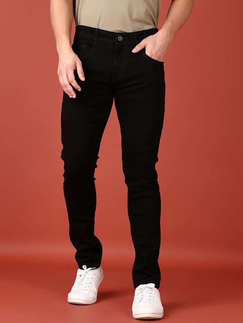 men solid mid rise denim jeans - 21536398 -  Standard Image - 0