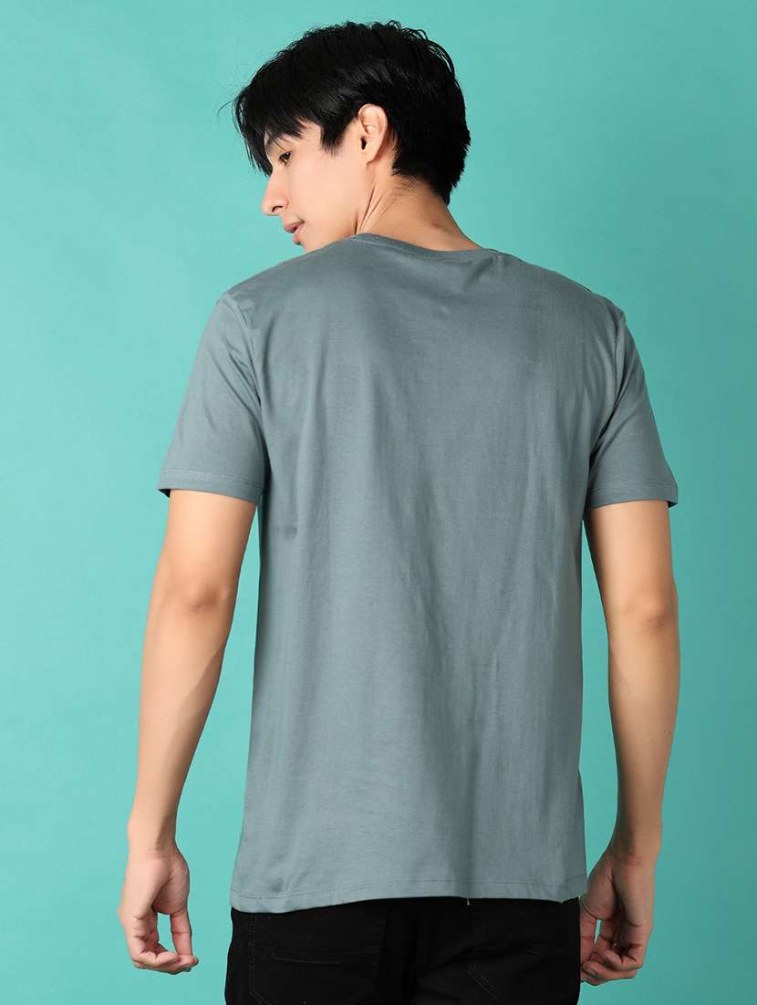 men round neck front printed t-shirt - 21536461 -  Standard Image - 2