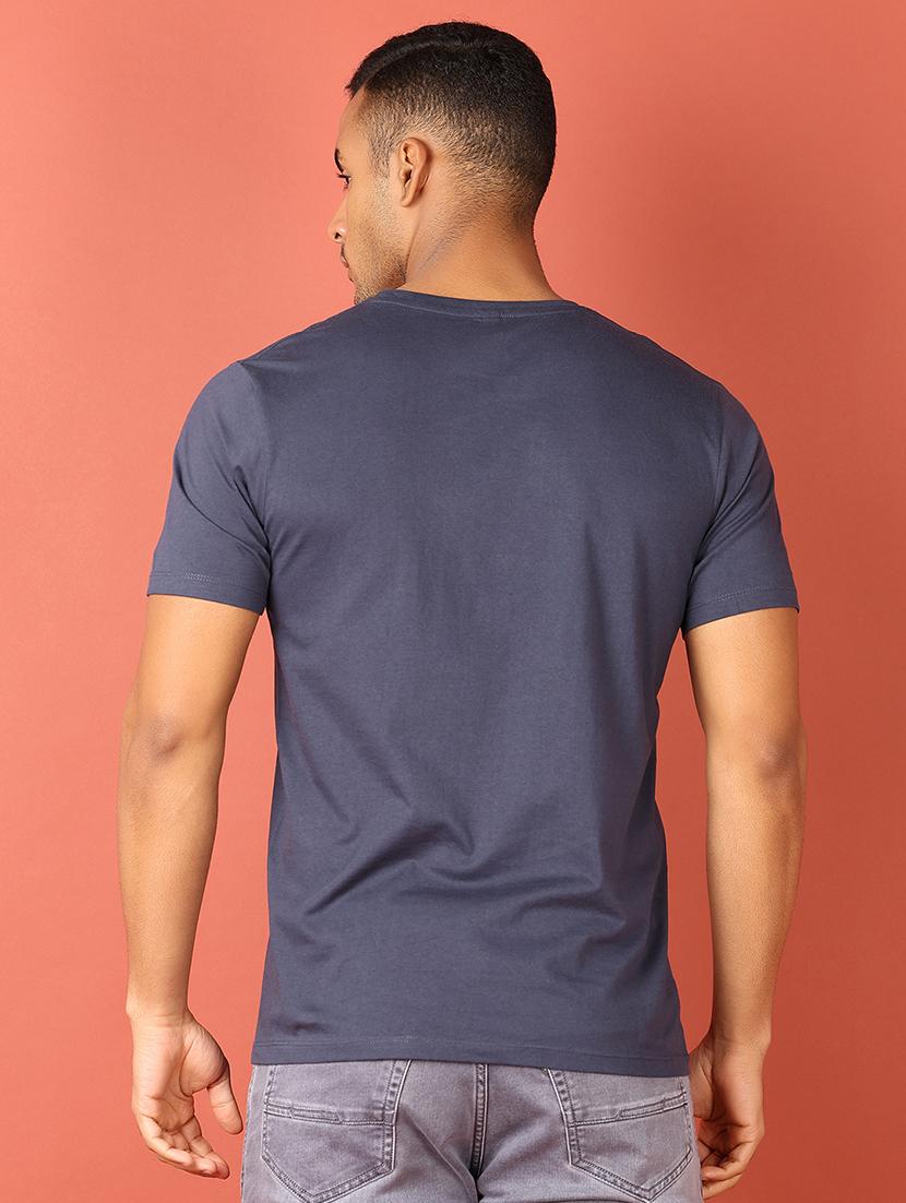 men round neck front printed t-shirt - 21536466 - Standard Image - 2