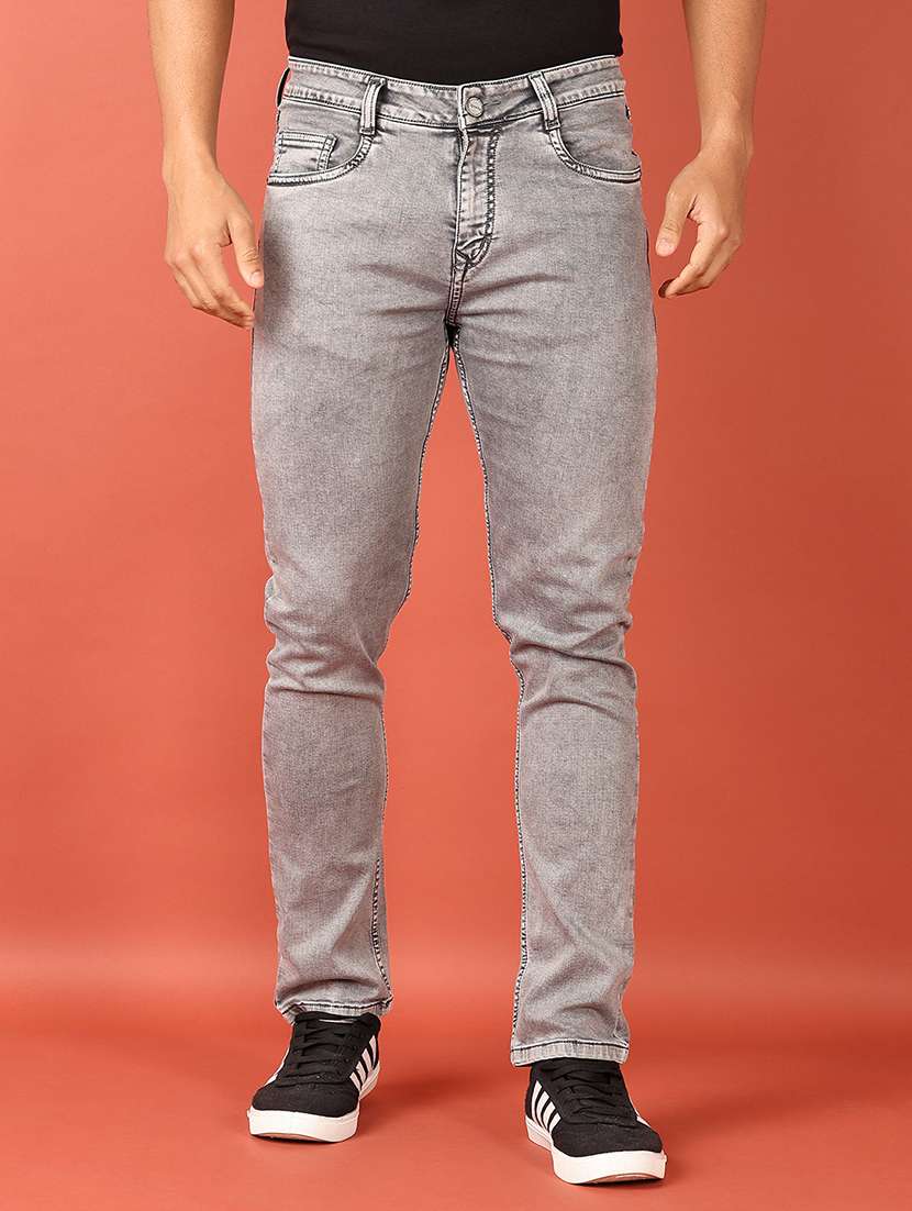 men mid rise plain jeans - 21536467 -  Zoom Image - 0