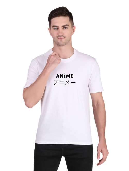 men round neck front & back print t-shirt - 21536560 -  Standard Image - 0