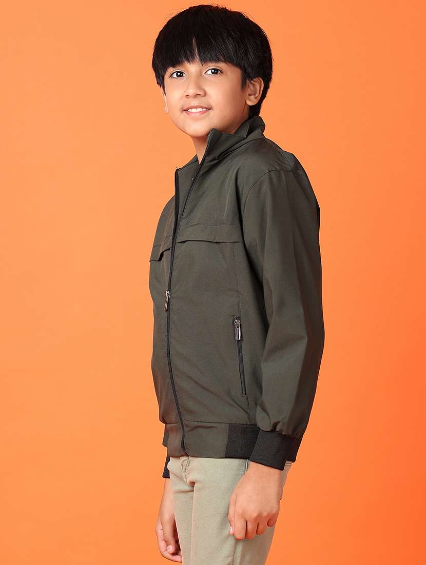 boys solid long sleeve regular jacket - 21536621 -  Standard Image - 2