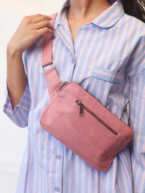 women ink solid regular sling bag