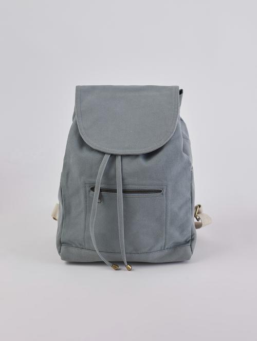 grey cotton regular backpack - 21536770 - Standard Image - 0