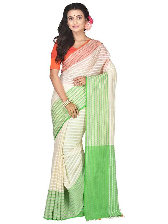 women self design handloom saree - 21536862 -  Zoom Image - 0