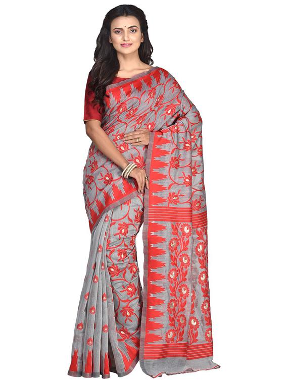 women self design jamdani saree - 21536875 -  Zoom Image - 0