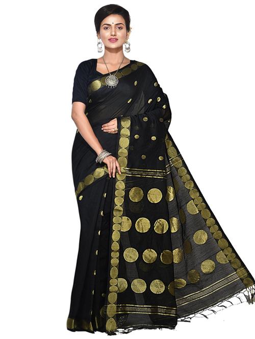 women black handloom saree - 21536881 - Standard Image - 0