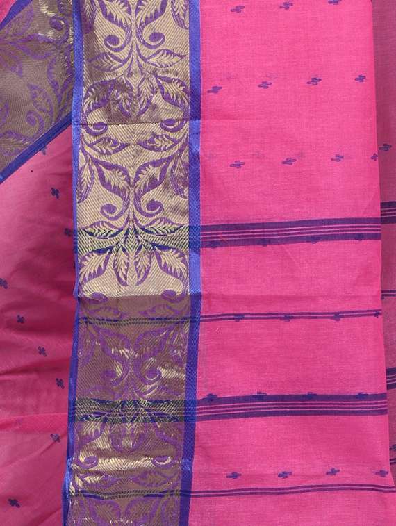 pink self design tant saree - 21536977 - Standard Image - 2