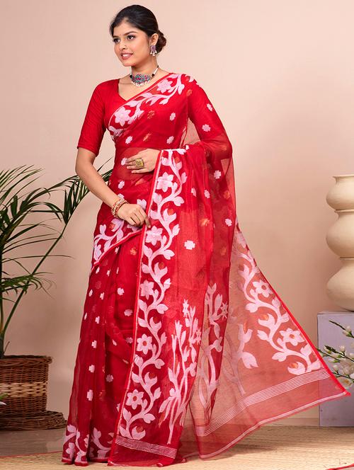 women self design jamdani saree - 21537010 -  Standard Image - 0