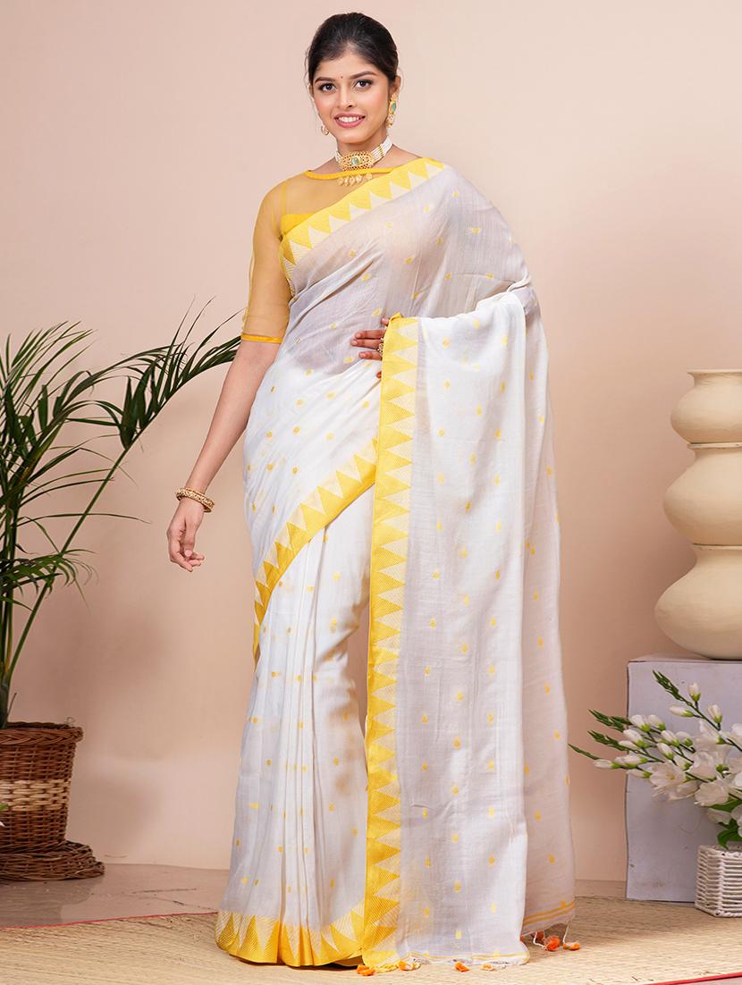 women self design handloom saree - 21537025 -  Zoom Image - 0
