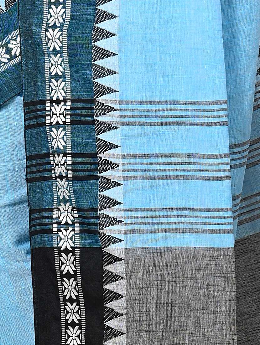 women solid handloom saree - 21537033 - Standard Image - 2