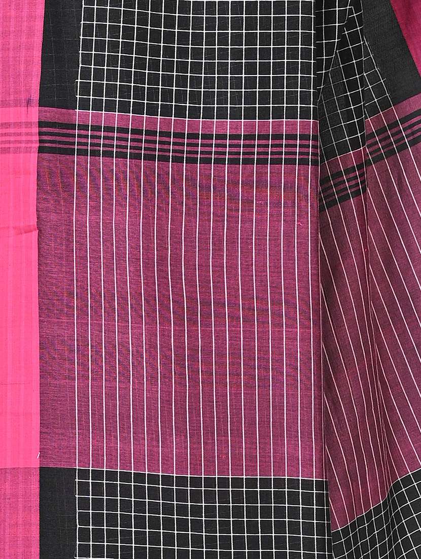 women checkered handloom saree - 21537037 -  Standard Image - 2
