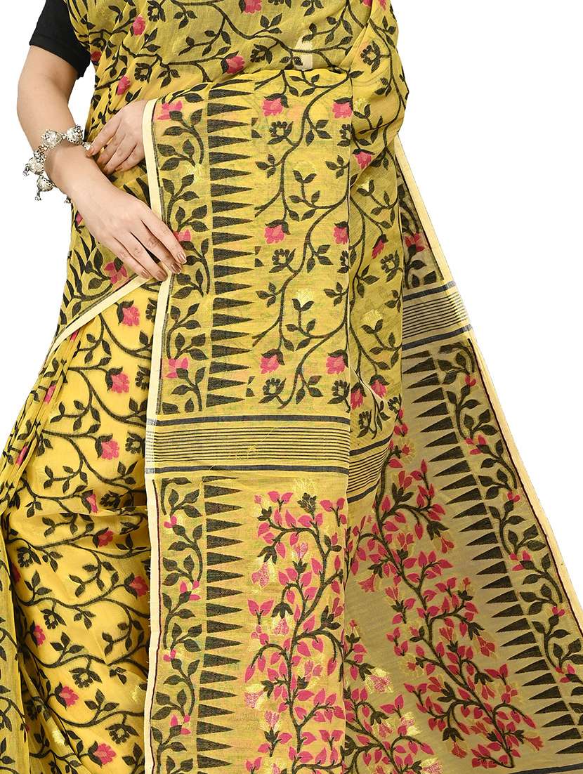 women floral jamdani saree - 21537059 -  Standard Image - 2