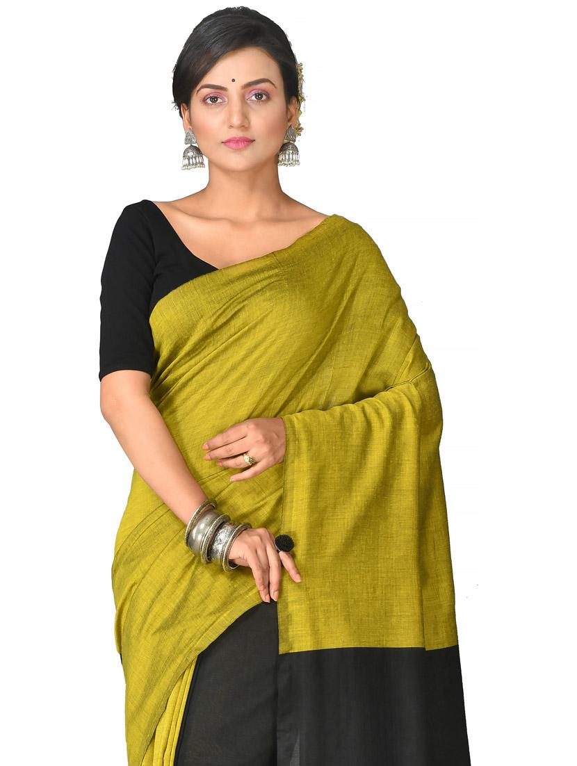 women solid half & half saree - 21537101 - Standard Image - 2