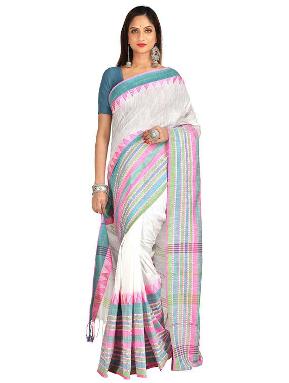 women self design handloom saree - 21537125 -  Zoom Image - 0