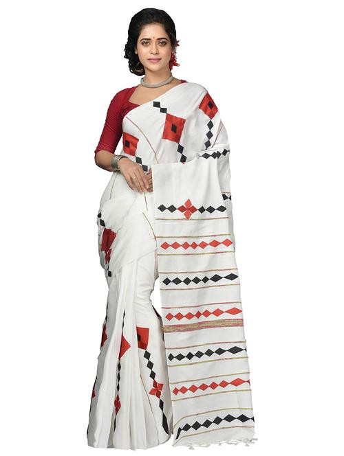 women white handloom saree - 21537163 - Standard Image - 0