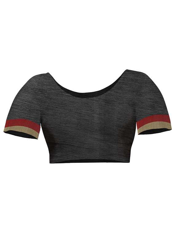 black self design handloom saree - 21537169 -  Standard Image - 2