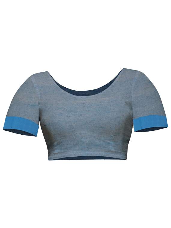 women blue handloom saree - 21537174 -  Standard Image - 2