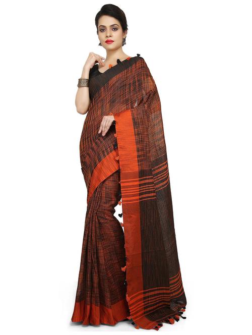 women black handloom saree - 21537212 -  Standard Image - 0