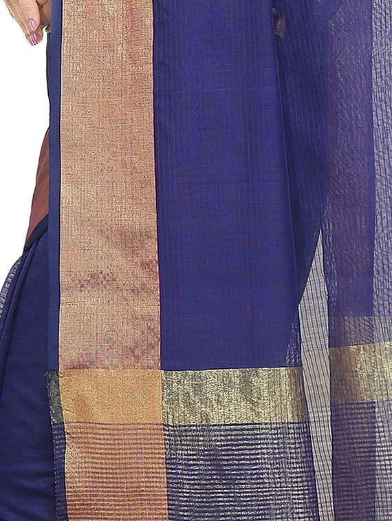 women solid with bordered saree - 21537223 -  Standard Image - 2