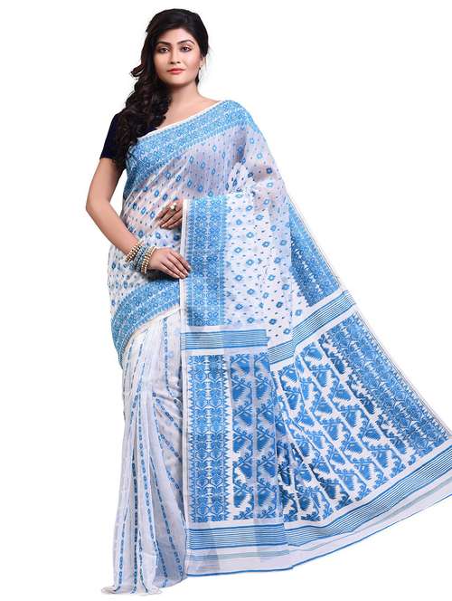 women self design jamdani saree - 21537267 -  Standard Image - 0