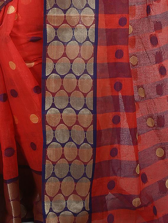women geometric tant saree - 21537415 - Standard Image - 2