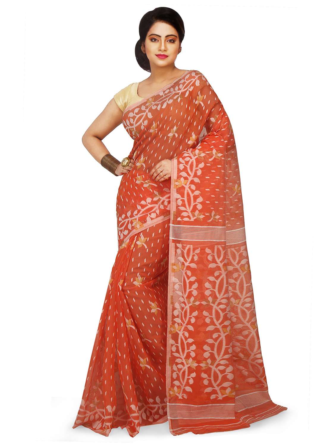 women self design jamdani saree