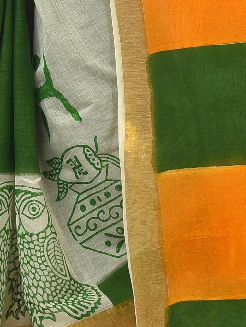 women printed handloom saree - 21537464 - Standard Image - 2