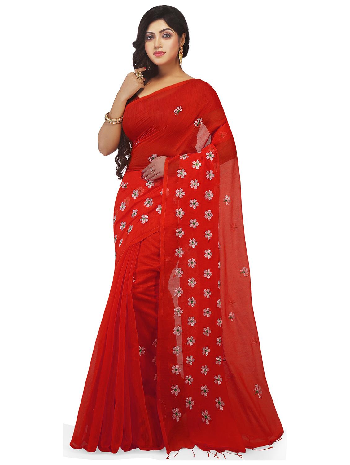 women floral embroidered saree - 21537474 - Zoom Image - 0