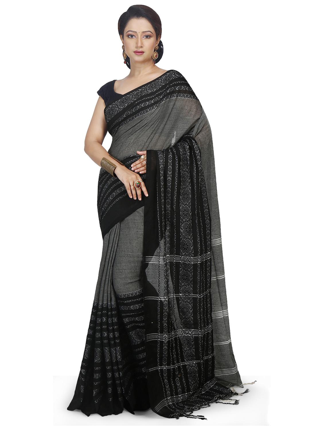 women black handloom saree - 21537475 - Zoom Image - 0